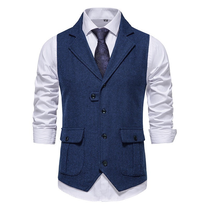 Smartcasual heren gilet, perfect voor een stijlvolle, ontspannen look. Combineer dit vest met knoopsluiting voor een unieke outfit.