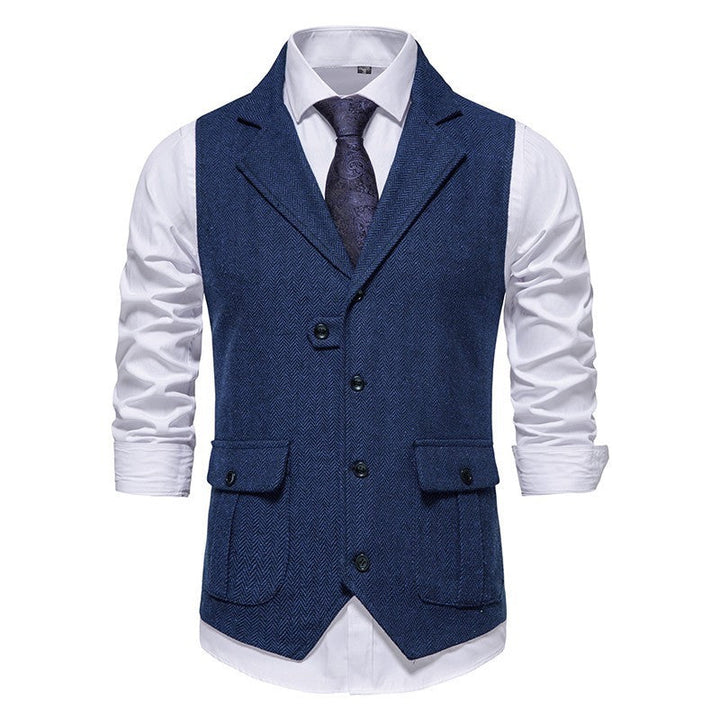 Smartcasual heren gilet, perfect voor een stijlvolle, ontspannen look. Combineer dit vest met knoopsluiting voor een unieke outfit.
