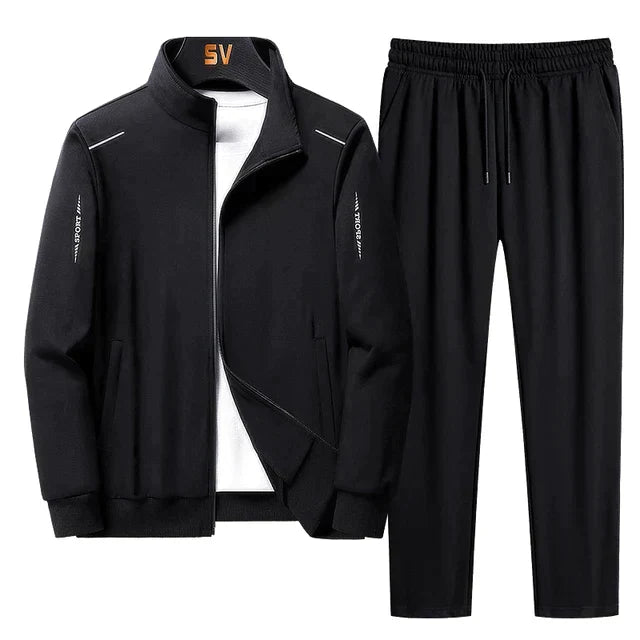 Stijlvol heren herfst trainingspak Randy in donkere kleur, ideaal voor comfortabele vrijetijdskleding en sportieve outfits.
