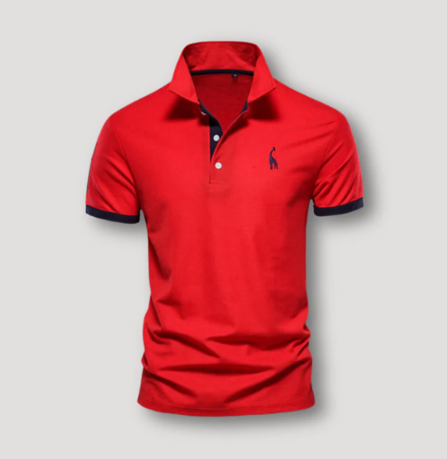 Veelzijdig heren polo shirt met korte mouwen, gedragen in een relaxte casual setting, perfect voor de zomer.