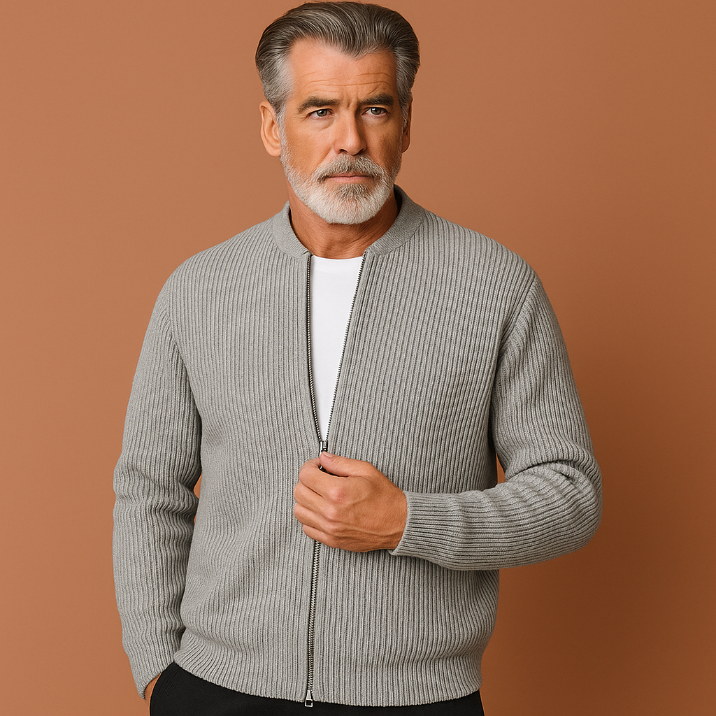 Stijlvol heren premium vest met rits, zacht en comfortabel voor een warme, casual of formele look.