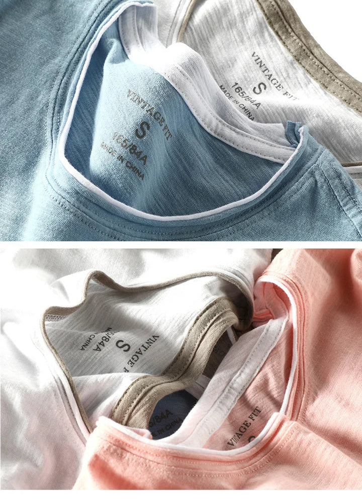 Veelzijdig heren T-shirt met vintage fit voor casual of stijlvolle looks. Comfortabele ronde hals, korte mouw.