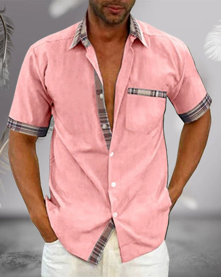 Herenoverhemd met klassieke kraag, stijlvol en comfortabel. Ideaal voor formele en casual herenmode.