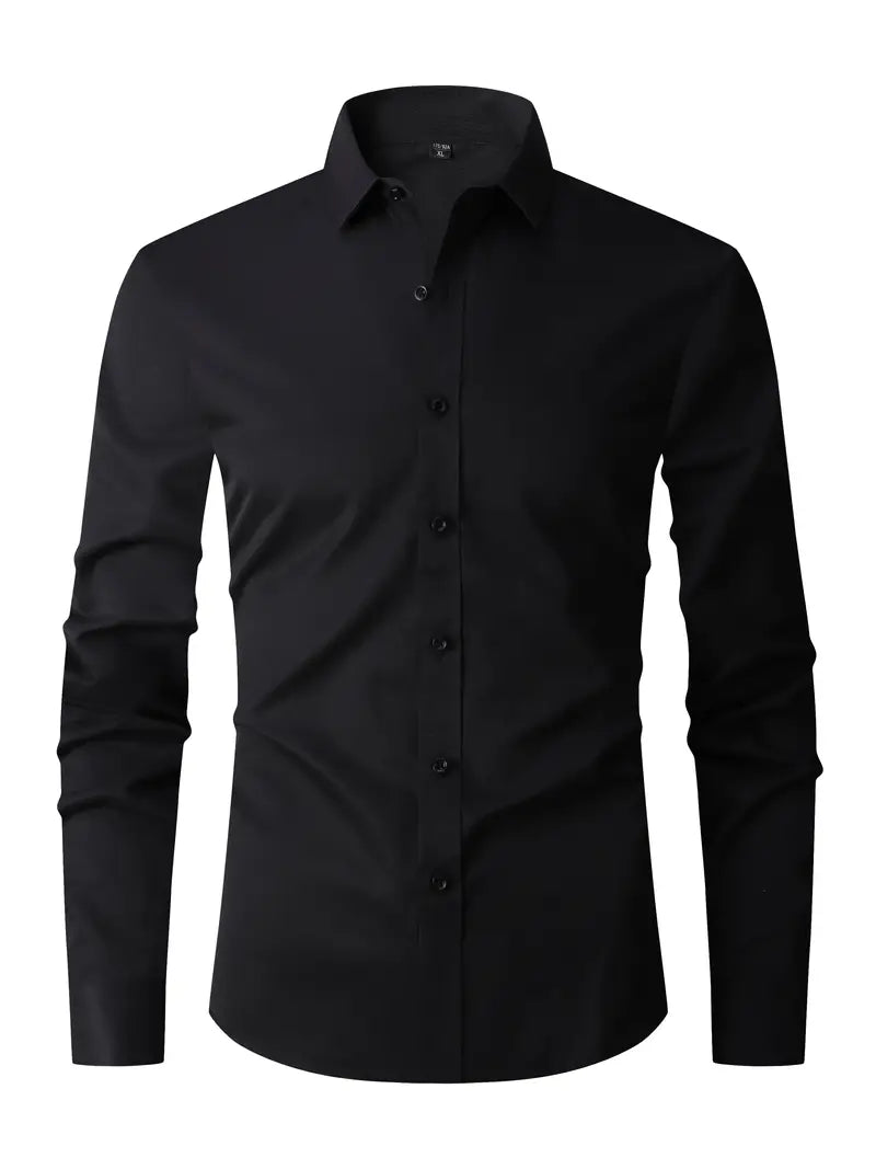 Modern slim fit herenoverhemd, veelzijdig voor business casual of een avondje uit.