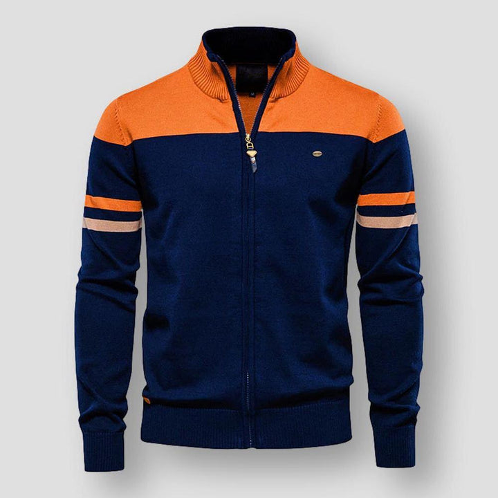 Comfortabel heren vest met kleurblokken en ritssluiting, veelzijdig voor gelaagde outfits in herenmode.