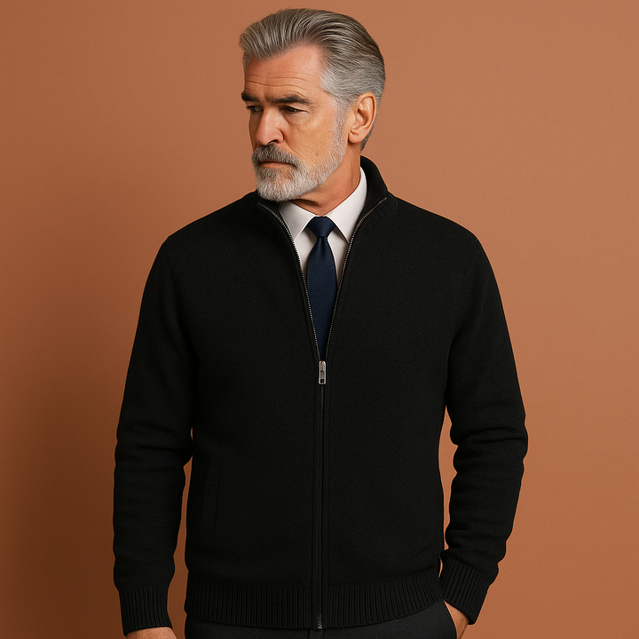 Warm en comfortabel heren kraagvest met rits, perfect voor gelaagdheid in de lente en herfst. Casual mannenvest.