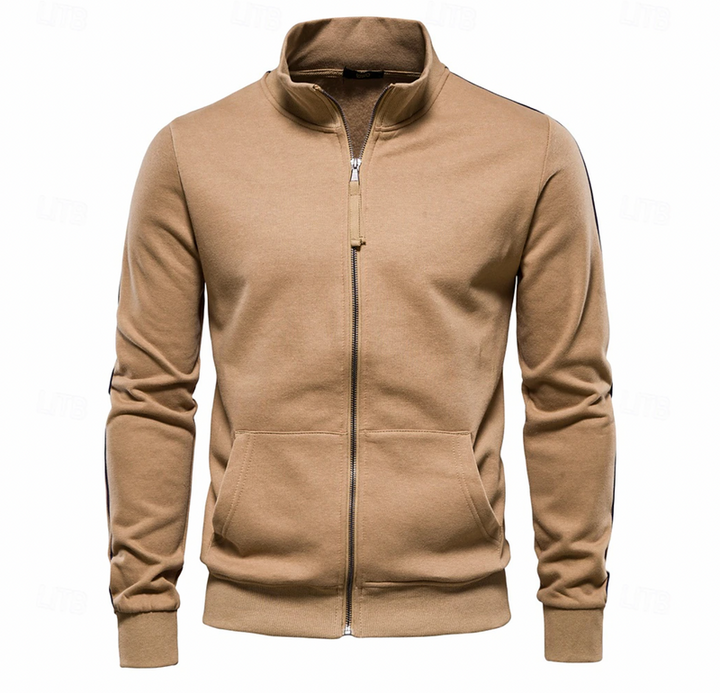 Veelzijdig heren vest met volledige rits en hoge kraag; comfortabel en slim fit voor elke casual gelegenheid.