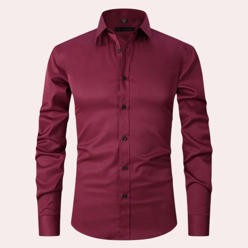 "Stijlvol Teddy Stretch Overhemd Heren met comfortabele pasvorm, verkrijgbaar in diverse zomerse kleuren zoals lichtblauw en 