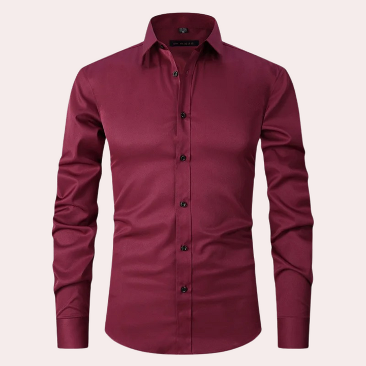 "Stijlvol Teddy Stretch Overhemd Heren met comfortabele pasvorm, verkrijgbaar in diverse zomerse kleuren zoals lichtblauw en 