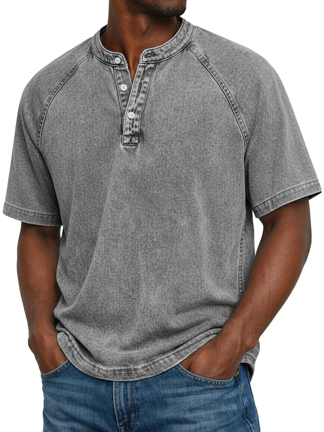 Trendy heren vintage shirt met korte mouwen en knopen. Casual-chique stijl voor de moderne man.