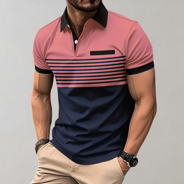 "Stijlvol wit zomerpoloshirt voor heren, ademend en zacht materiaal, moderne snit, ideaal voor zomerse dagen"