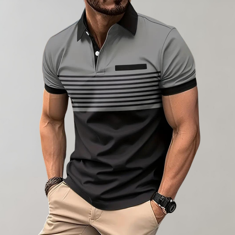 "Stijlvol wit zomerpoloshirt voor heren, ademend en zacht materiaal, moderne snit, ideaal voor zomerse dagen"