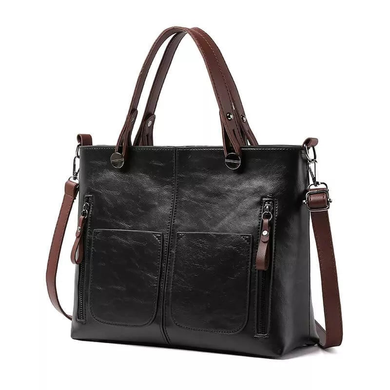 Luxe leren damestas, een stijlvolle schoudertas voor vrouwen die elegantie waarderen.