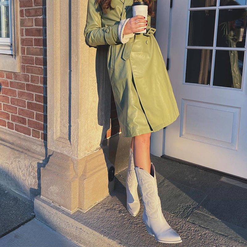 Trendy dames cowboylaarzen met metallic afwerking, voor een glamoureuze westernlook en optimaal comfort.