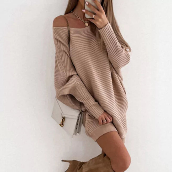 Trendy dames mini-jurk met lange mouwen, een veelzijdige en stijlvolle toevoeging aan je garderobe.
