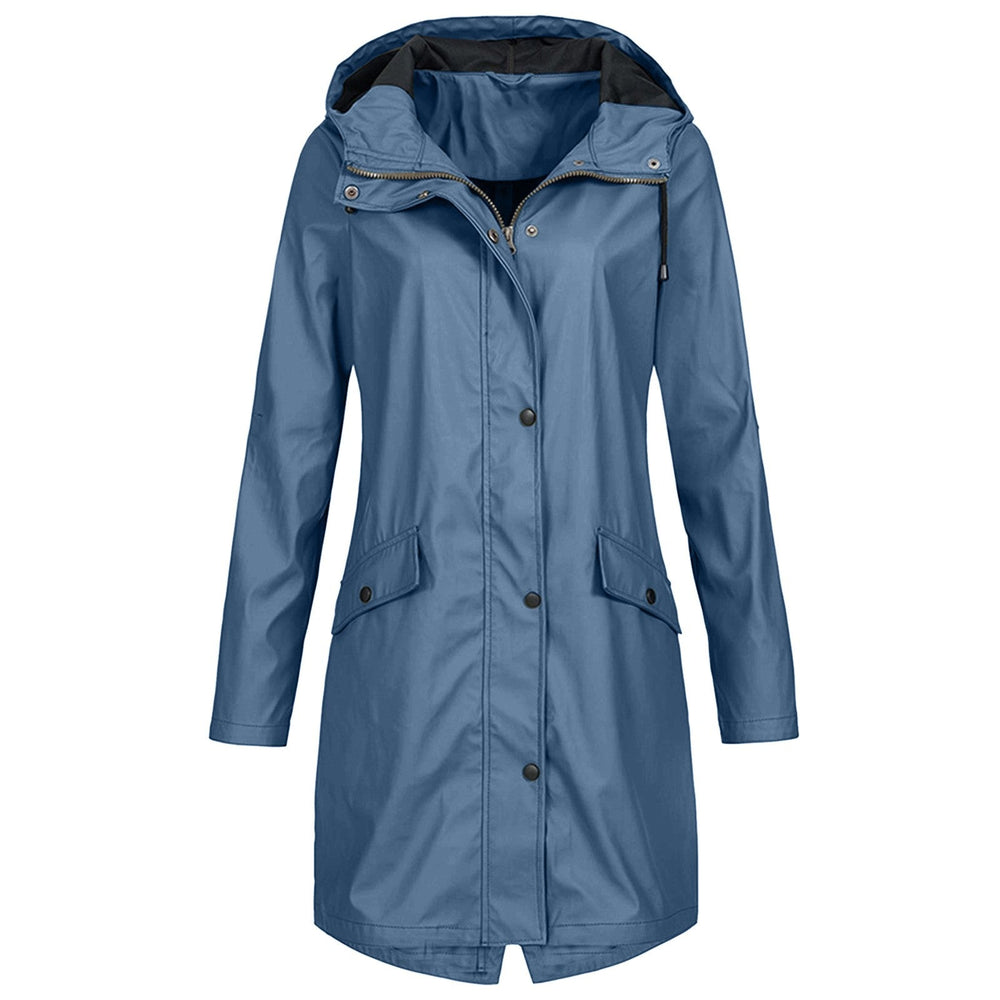 Moderne dames buitenjas met lange mouwen, waterdicht en winddicht, perfect voor herfst en winter.