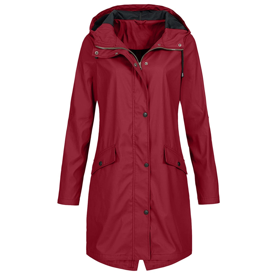 Elegante dames herfstjas, waterdicht en winddicht, stijlvolle kleding voor bescherming tegen de elementen.