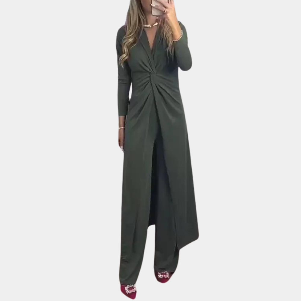 Comfortabele tweedelige dames zomer outfit, modieus en veelzijdig voor warme dagen.