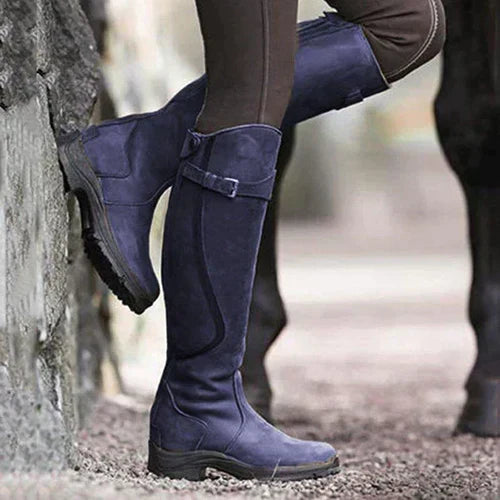 Elegante dames waterdichte thermische laarzen, hoge schacht voor extra bescherming tegen sneeuw en kou. Wintermode.