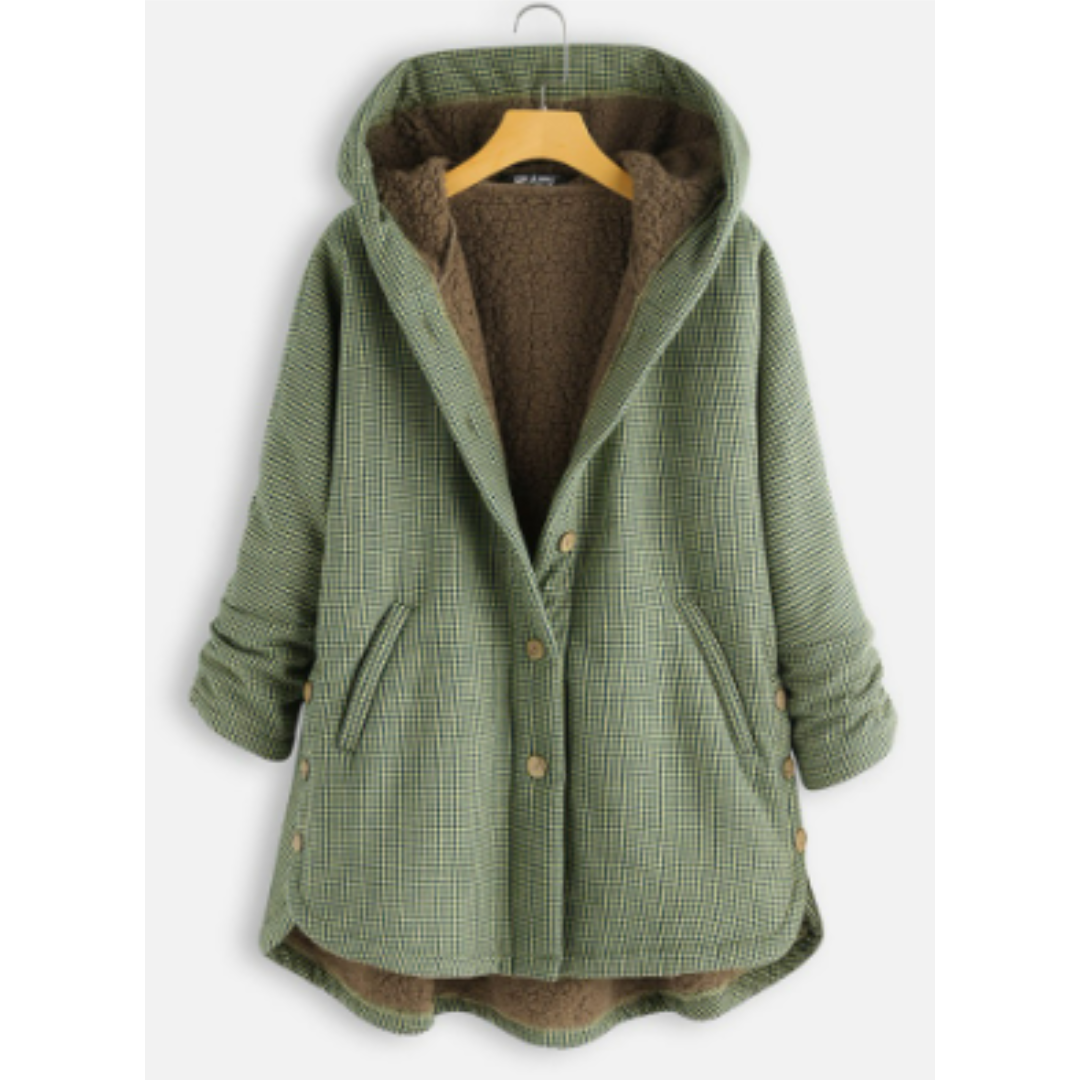 Mode dames winterjas Nina, warm en stijlvol, met capuchon; de perfecte buitenkleding voor vrouwen in de winter.