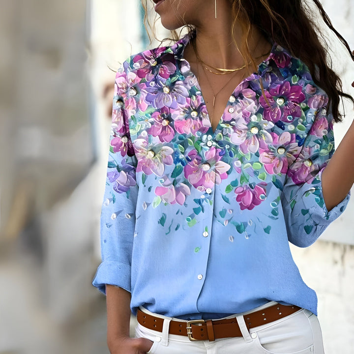 Stijlvolle damesblouse met verfijnde print, casual en comfortabel, verkrijgbaar in verschillende kleuren voor elke gelegenhei