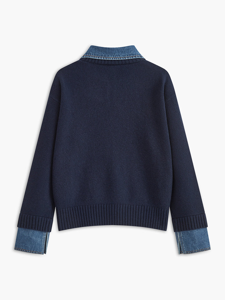 Moderne damestrui met een nette overhemdkraag, perfect voor damesmode met een chique touch.