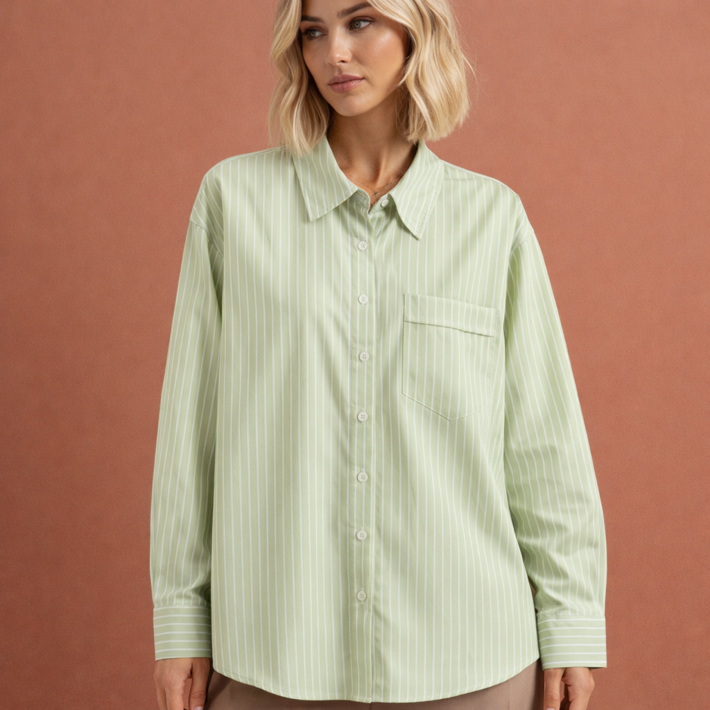 Stijlvolle gestreepte oversized damesblouse voor lente/zomer. Comfortabel, losvallend en trendy.