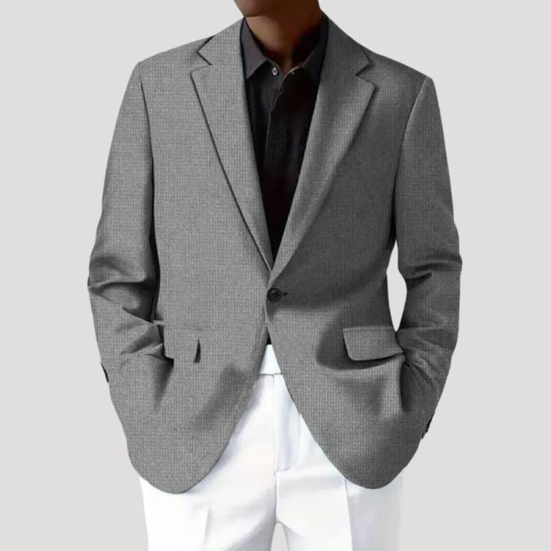 Stijlvolle getailleerde heren blazer, comfortabel en elegant. Perfect voor smart-casual en formele gelegenheden.