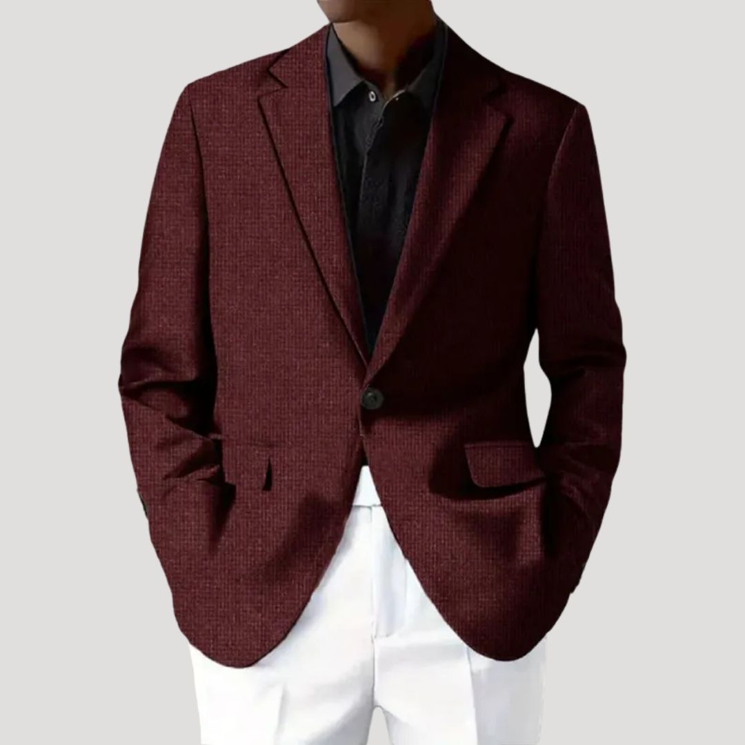 Heren blazer met een stijlvolle, getailleerde pasvorm. Een comfortabele en elegante keuze voor mannen.
