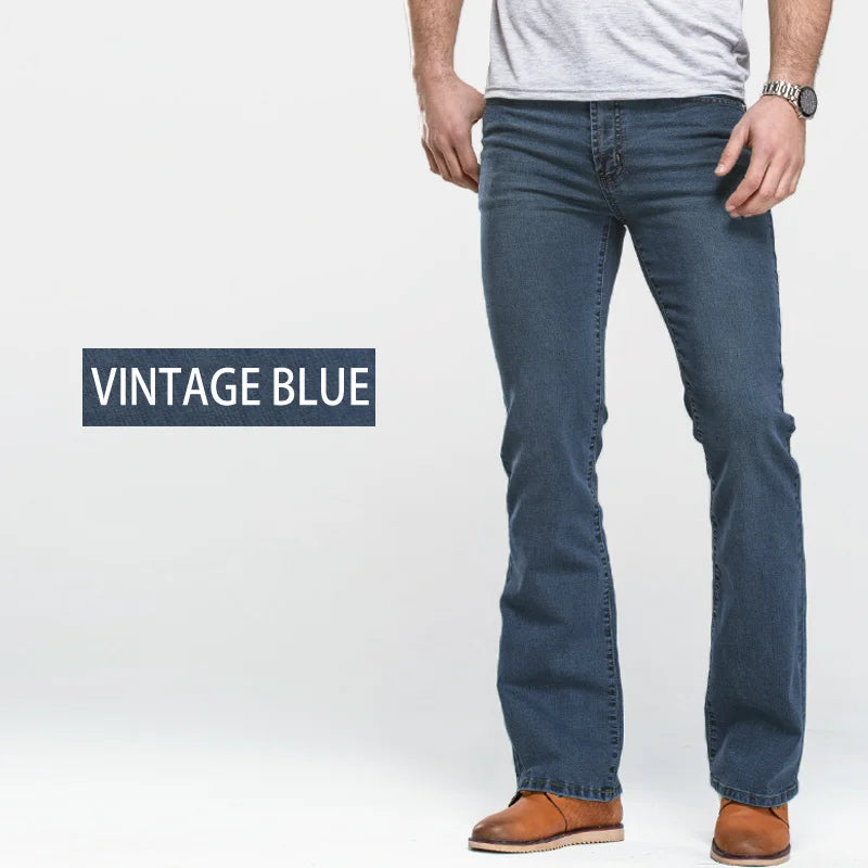 Comfortabele heren bootcut spijkerbroek, zacht denim voor dagelijks gebruik. Perfecte pasvorm.