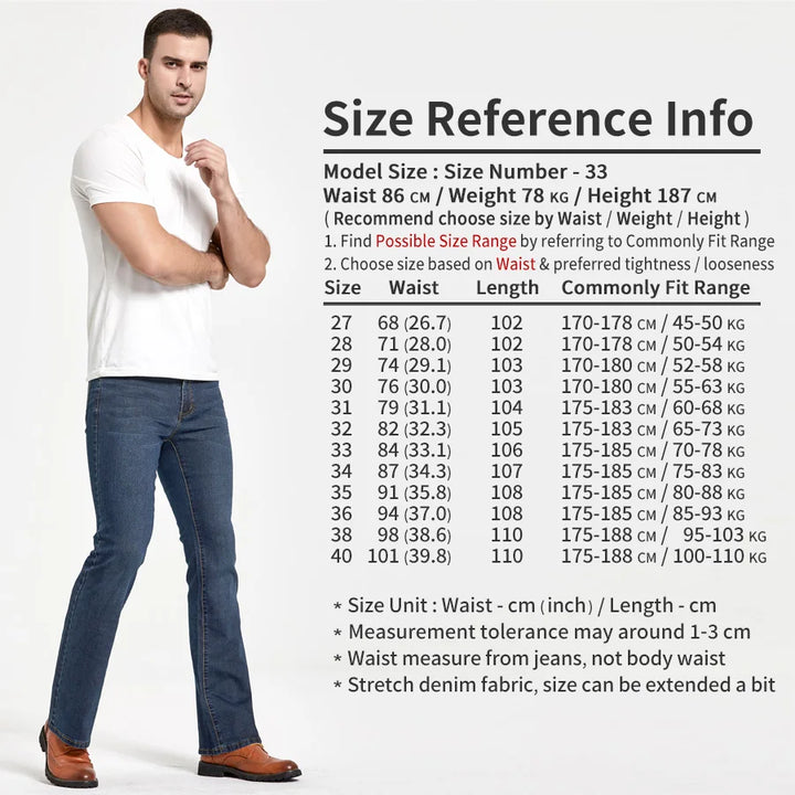 Casual en stijlvolle heren bootcut jeans, veelzijdig te combineren voor diverse outfits.