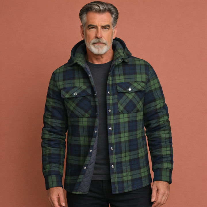 Trendy geruite overshirt jas voor heren. Warme bovenkleding perfect voor koelere dagen.