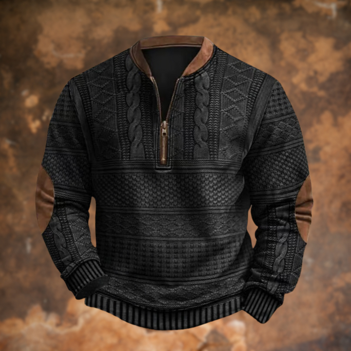 Comfortabele heren half-zip trui van zachte stof, ideaal als stijlvolle bovenkleding voor de winter.