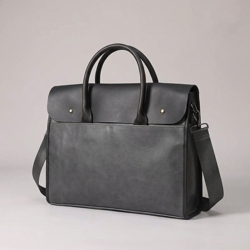 Praktische heren aktetas voor 14 inch laptop, van PU leer. Ideaal voor organisatie en zakelijk reizen.