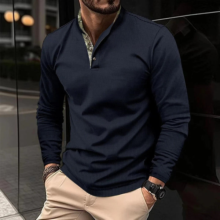 Chique heren Noah polo, een stijlvol zomer shirt met gekleurde kraag voor zowel casual als geklede gelegenheden.