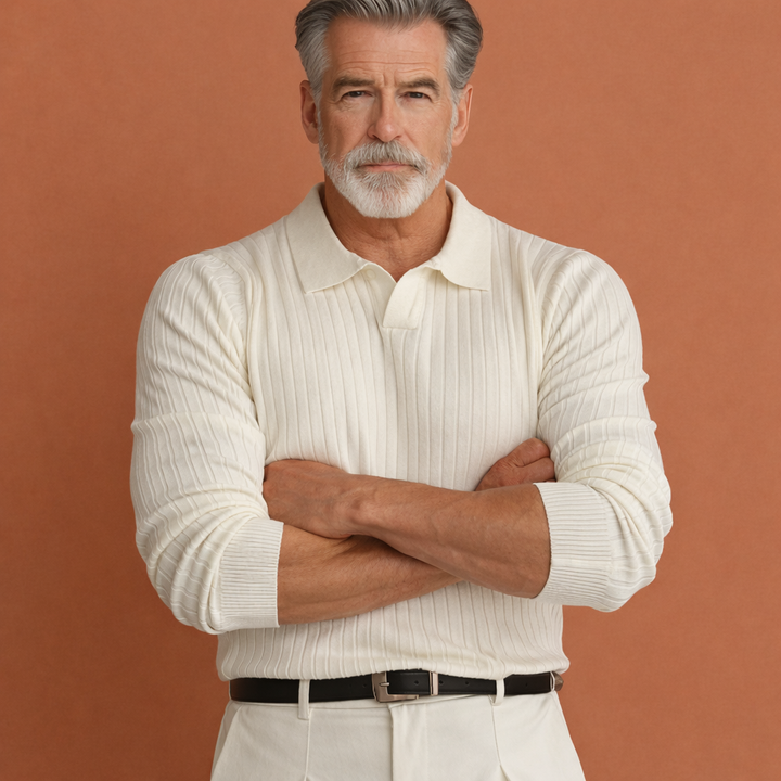 Comfortabele heren polotrui met warme kraag voor koude dagen. Stijlvolle winterkleding en casual herfstmode.