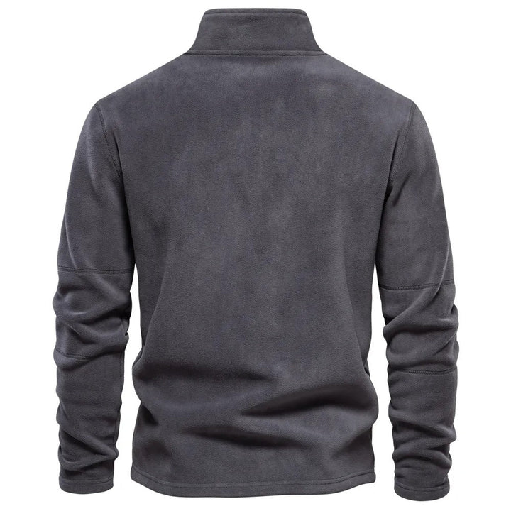 Warme heren sweater met halve rits, perfect voor wintermode. Comfortabel en stijlvol voor elke man.