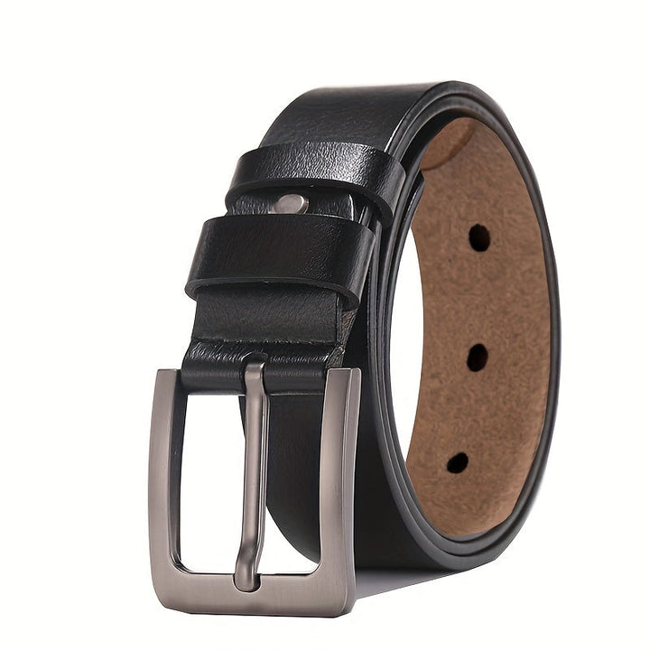 Stijlvolle heren riem met unieke afwerking en robuuste pin-gesp, perfect voor elke outfit.