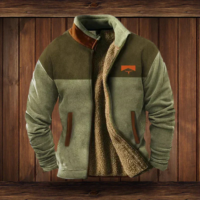Unieke heren winterjas in western stijl. Karaktervolle jas met opvallende details voor herenmode liefhebbers.
