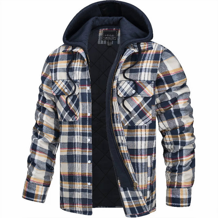 Stijlvolle heren winterjas met snelle sluiting, perfect voor comfort en warmte in de winter.