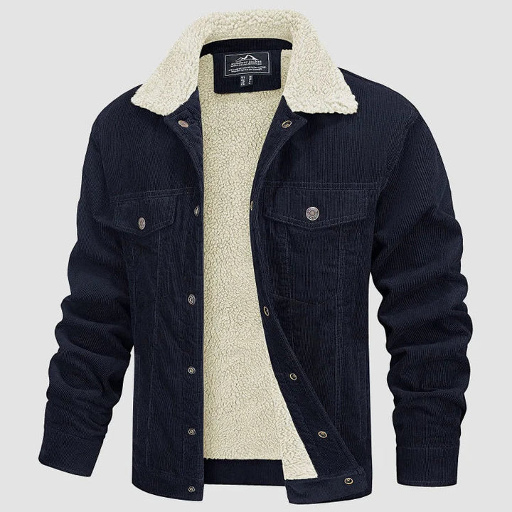 Warme heren winterjas met capuchon, een essentieel kledingstuk voor de koudere herfstdagen.