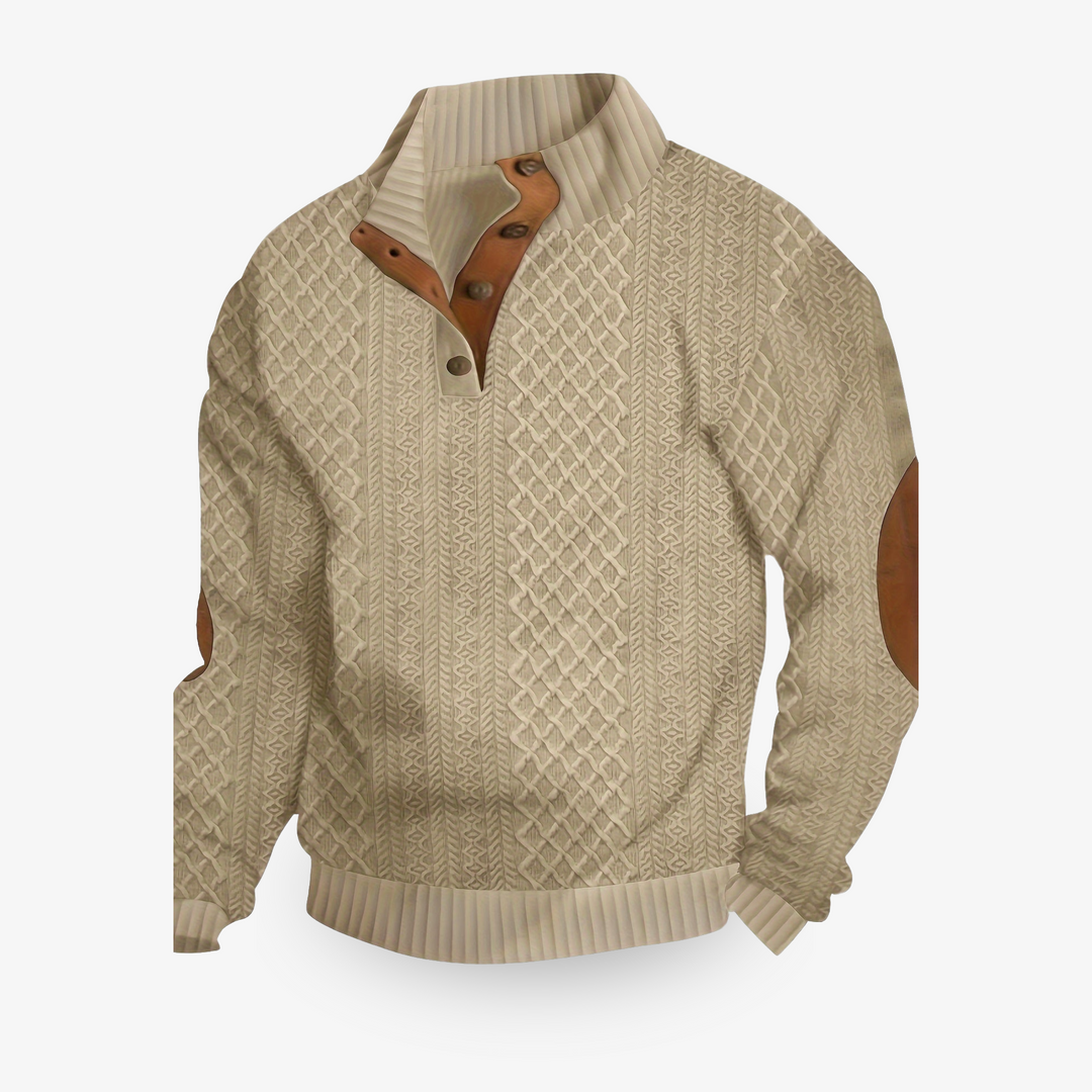 Stijlvolle heren wintertrui, warm en comfortabel, perfect voor koude dagen. Elegante mannen mode met lange mouwen.