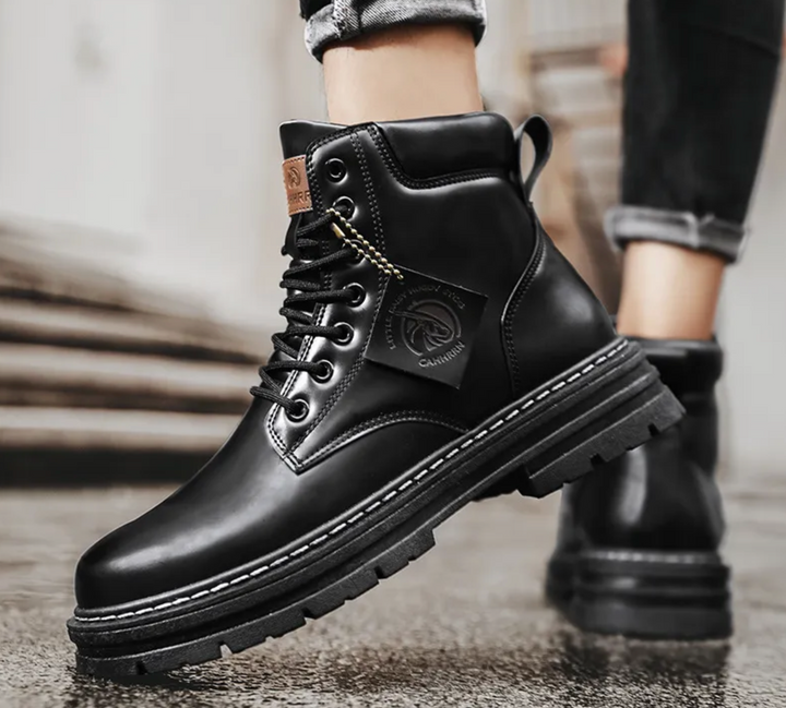 Trendy patchwork herenboots, must-have laarzen voor een modieuze en comfortabele casual winterstijl.