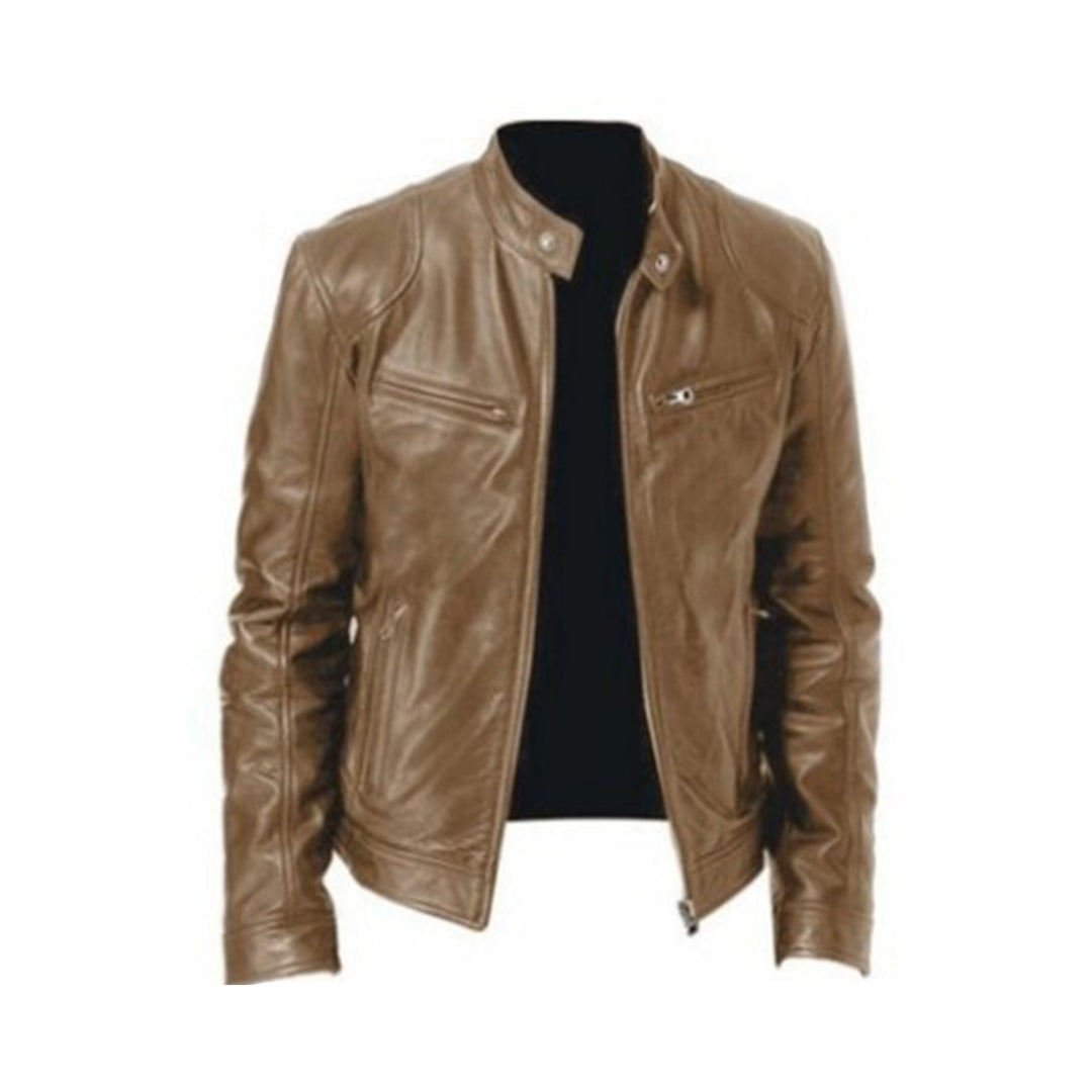 Elegante herenjas op hanger, toont stijlvolle snit en design. Moderne bovenkleding voor een complete look.