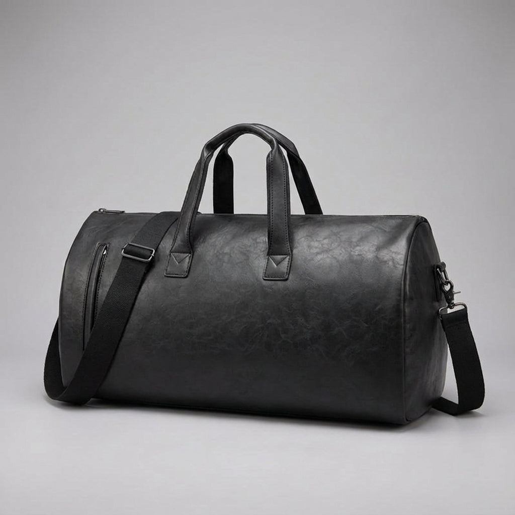 Elegante Journeo weekendtas in ivoorkleur, een ruime duffelbag voor stijlvolle reisbagage.