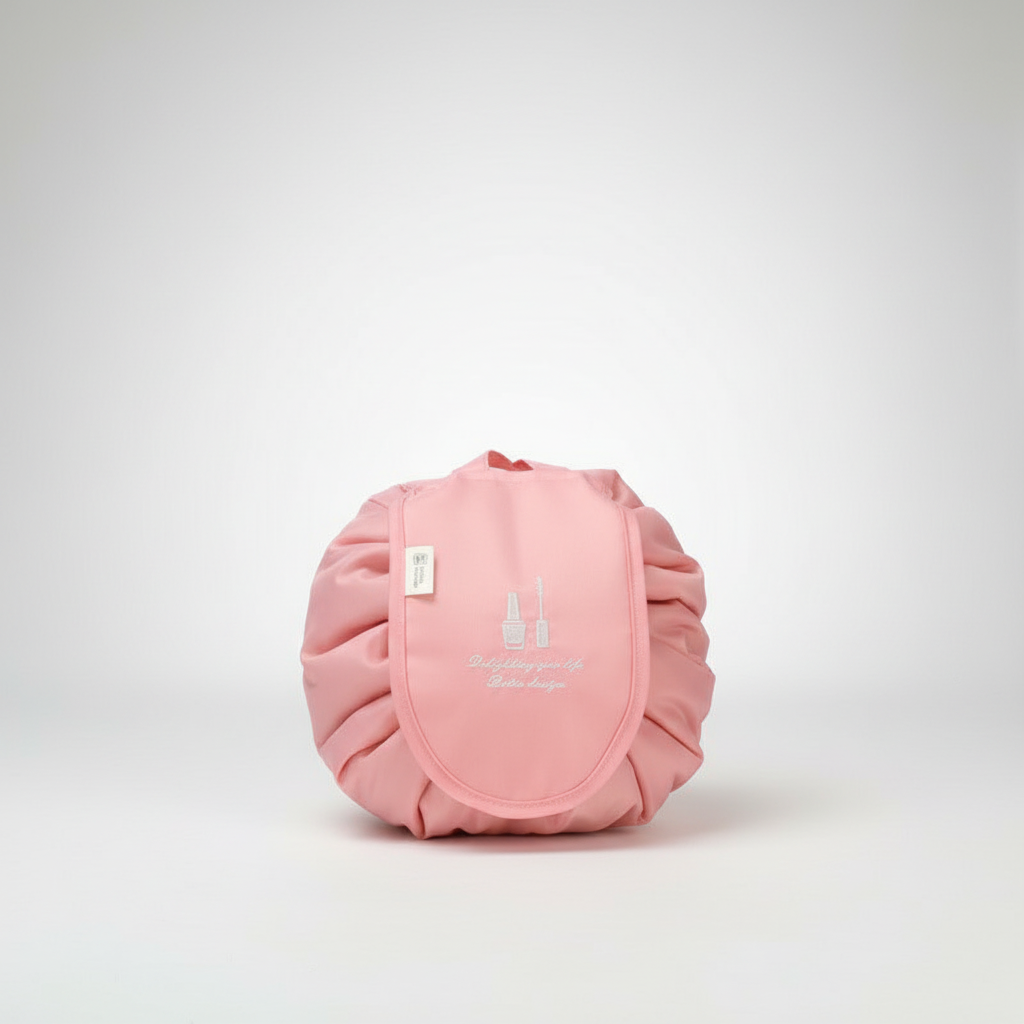 Waterdichte Koreaanse toilettas GlamPouch, ideaal als make-up organizer voor reizen en badkamer.