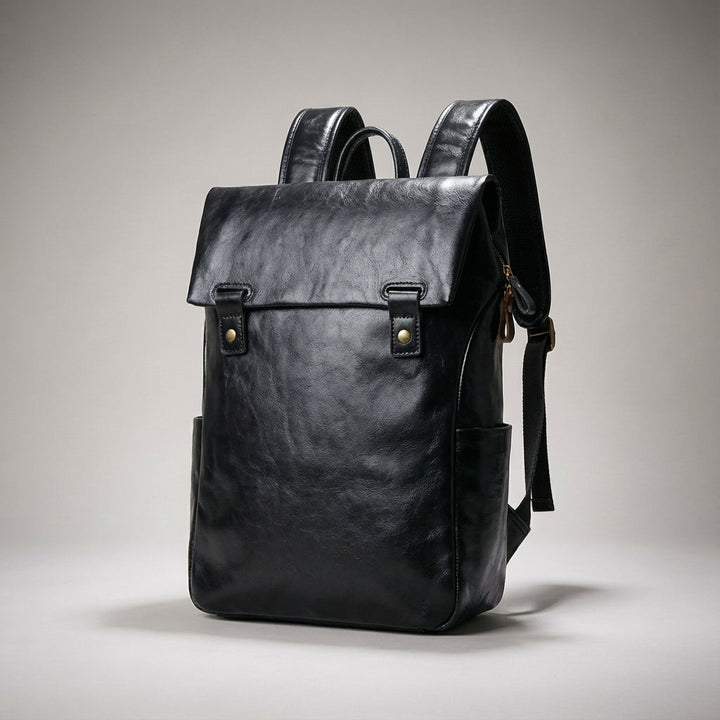 Duurzame Leatherlyx leren schooltas/laptoptas voor dames en heren. Stijlvolle unisex rugzak met beschermd laptopvak.