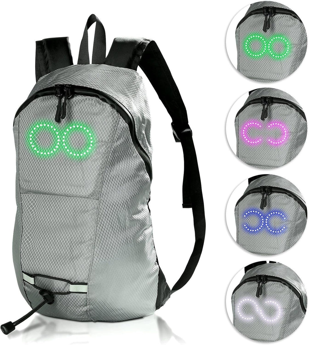Moderne LED rugzak met aanpasbare lichtpatronen en waterdicht ontwerp, geschikt voor elke reis.
