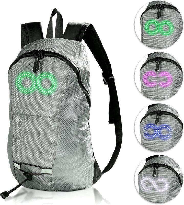 Moderne LED rugzak met aanpasbare lichtpatronen en waterdicht ontwerp, geschikt voor elke reis.