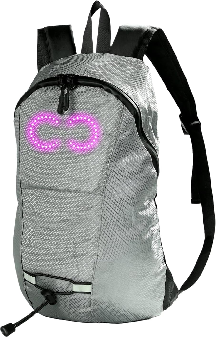 Nexora LED rugzak, de ultieme reisaccessoire met lichtgevende panelen voor veiligheid en stijl op festivals.
